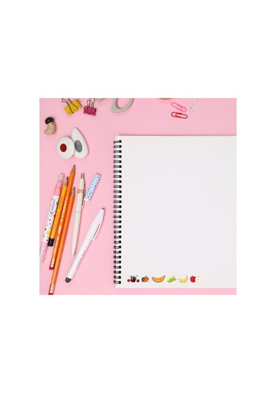 92 Adet Meyve Sticker Seti - Etiket Seti Scrapbook Bullet Journal Çok Renkli