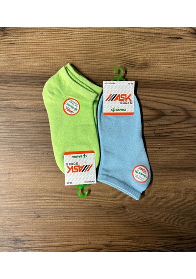 Kadın Bambu Dikişsiz 12'li Çorap Çok Renkli
