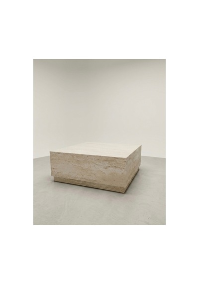 Modern Aura Traverten Desenli Kare Orta Sehpa 90x90 Cm Krem Kurulum Gerektirmez Krem Krem
