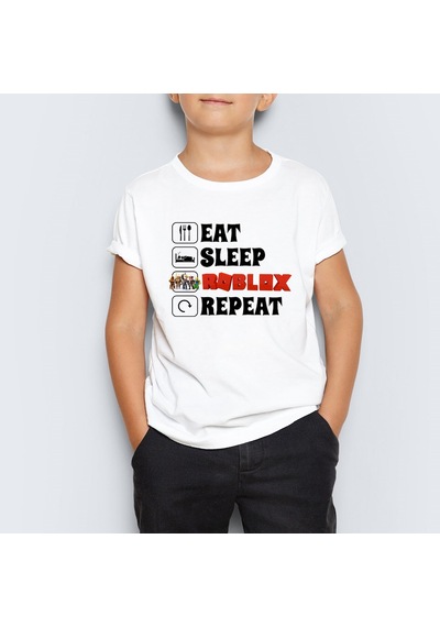 Roblox Baskılı Unisex Çocuk Tişört T-Shirt Mr-03 Çok Renkli
