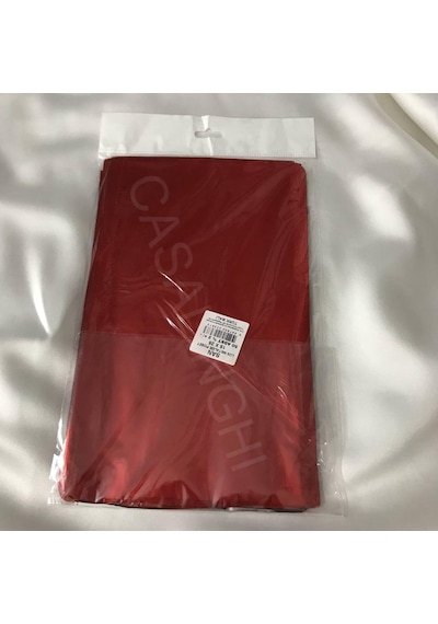 Bisaccia Kırmızı Tek Renk Lüx Hediye Paketi Metalize Red Color Gift Poşet Bantlı 15x25 Cm - 1 Paket 50 Adet Kı Genel