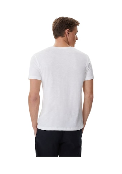 Lee Cooper Erkek Bisiklet Yaka T-shirt Beyaz