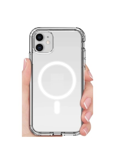 Apple Uyumlu iPhone 11-12-pro Görünümlü Magsafe Özellikli Darbe Önleyici Şeffaf Silikon Kılıf Senalstore