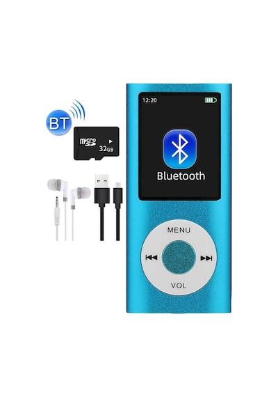5007mp 32gb Tf Kart  Metal Mp3 Player Renli Ekranlı Fm Radyolu Bluetoth Lu Hafıza Kartı Girişli Müzik Çalar 32gb