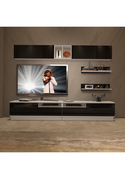 Decoraktiv Trendstyle 5220s Mdf Tv Ünitesi Tv Sehpası - Beyaz Siyah Beyaz - Siyah Decoraktiv Trendstyle 5220s Mdf Tv Ünitesi Tv Sehpası - Beyaz Siyah Beyaz - Siyah