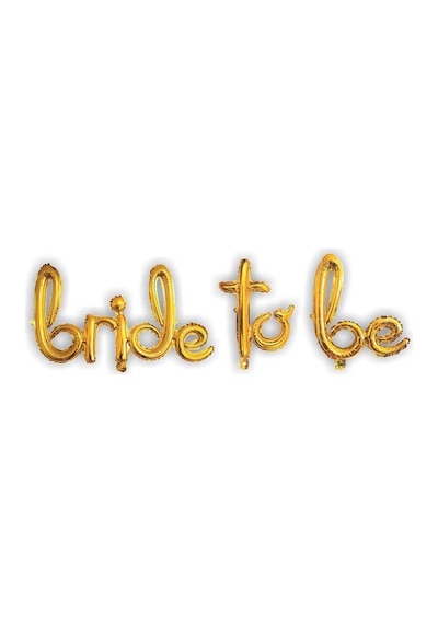 Bride To Be Gold Folyo Balon - Nişan Kına Parti Kutlama Seti
