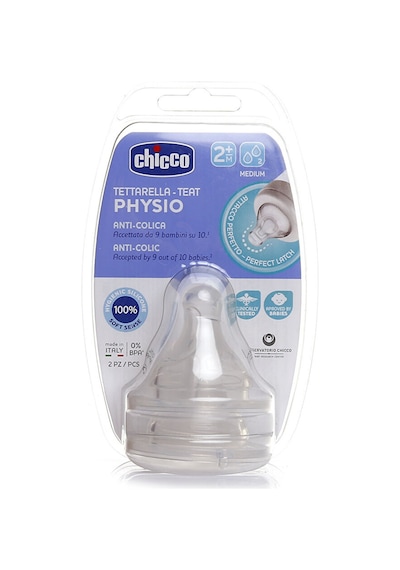 Chicco Wellbeing Biberon Emziği 2 Ay+ Orta Akış 2'li