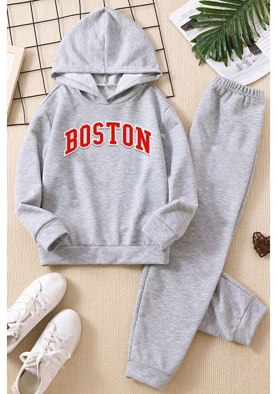 Uyguntarz Çocuk Boston Eşofman Takımı Gri