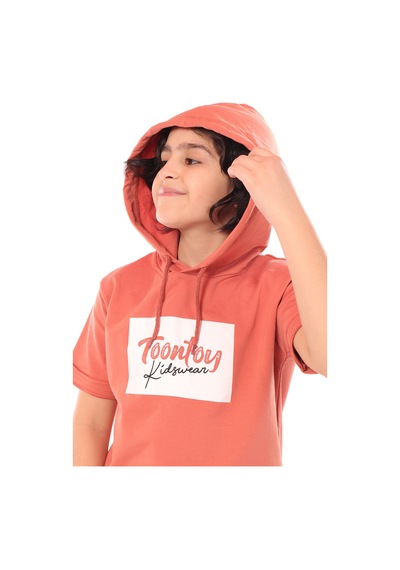 Toontoy Erkek Çocuk Toontoy Kids Wear Baskılı Bermudatakım Kiremit