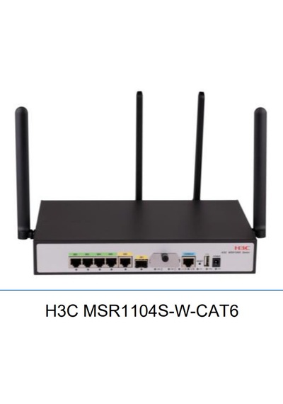 H3c Rt-msr1104s-w-cat6 1ge+1sfp Wan, 4xlan, 4g Lte , Dualsım Dualradiowifi Gsm Router
