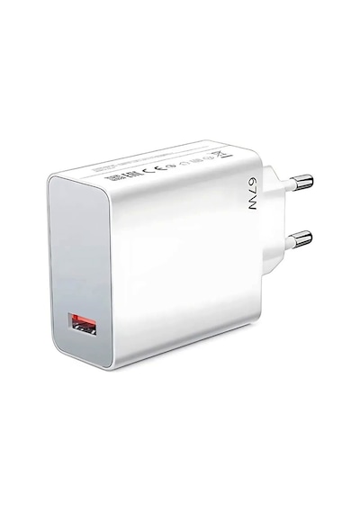 Tonex 67w Usb Girişli Turbo Şarj Adaptörü Başlık Beyaz