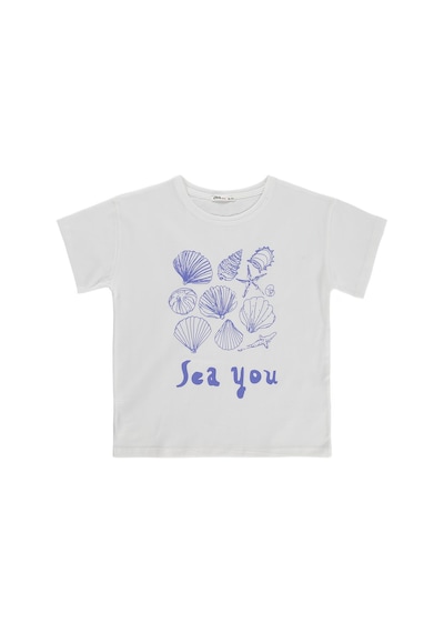 Civil Girls See You Baskılı 10-13 Yaş Tişört - Kırık Beyaz