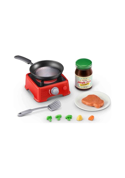 Mini Brands Magic Cook Kitchen Mini Izgara Tava Seti Biftek Pişirme Oyuncak Mutfak Seti 3+