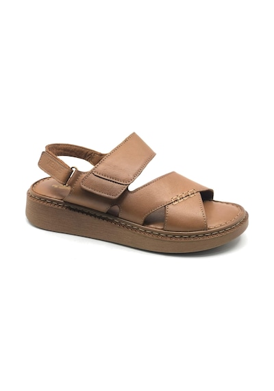 Venüs Axiz Hakiki Deri Comfort Ortopedik Kadın Sandalet Taba