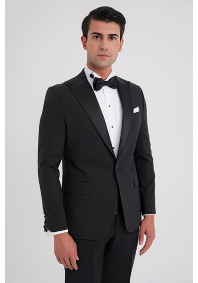 Efor Black 081 Takım Slim Siyah Siyah