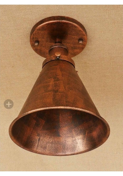 Mylights Retro Rustik Bakır Eskitme Konik Avize 189 Cm En (455114715)