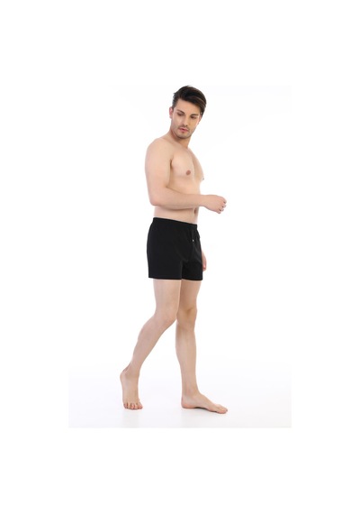 Çift Kaplan Erkek Penye Siyah Boxer 805 Siyah