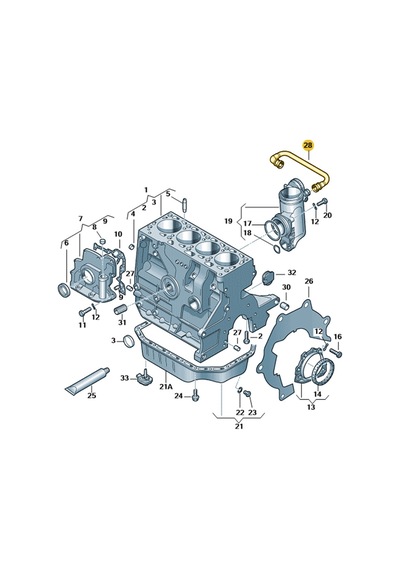 Skoda Fabia 2005-2008 1.4 Bud Motor Yağ Seperatör Borusu 036103493ec