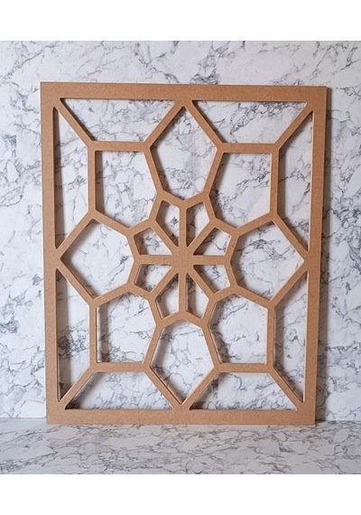 Hobi Adn 90230 Dekoratif Çerçeve Çiçek Motifli Ahşap Mdf Ham Cnc Kesim El Yapım