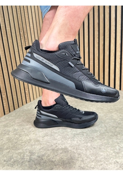 Günlük Erkek Sneaker Bağcıklı Kalın Tabanlı Rahat Hafif Spor Ayakkabı 2019 Füme - Siyah Günlük Erkek Sneaker Bağcıklı Kalın Tabanlı Rahat Hafif Spor Ayakkabı 2019 Füme - Siyah