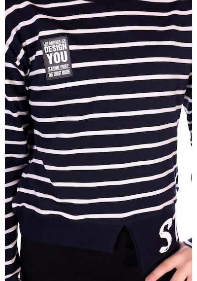 Toontoy Kız Çocuk Çizgili Striped Baskılı Sweatshirt Lacivert Toontoy Kız Çocuk Çizgili Striped Baskılı Sweatshirt Lacivert