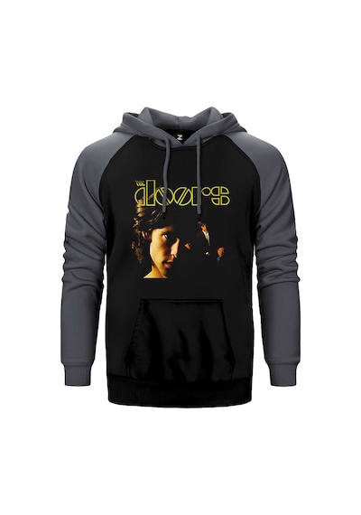 The Doors The Doors Gri Renk Reglan Kol Kapşonlu Sweatshirt Gri