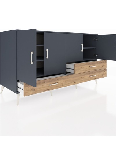 Kronos Konsol 5 Raflı 3 Çekmeceli 4 Kapaklı 176x59x99 Antrasit-an Antrasit-antrasit/çam Kronos Konsol 5 Raflı 3 Çekmeceli 4 Kapaklı 176x59x99 Antrasit-an Antrasit-antrasit/çam