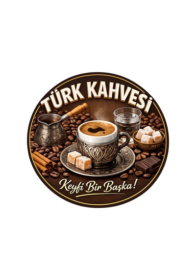 Mayeka Cafe Restoran İçin Türk Kahvesi Kahve Duvar Kapı Tablo Süsü Ahşap Askılı Pano Tabela No 2