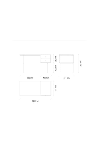 Enza Home Kalinsta Çalışma Masası - Siyah