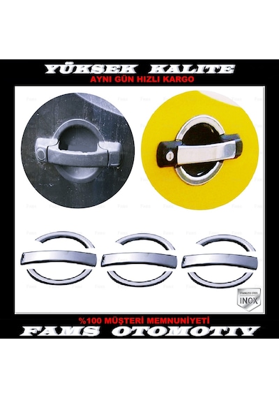 Famsotomotiv Fiat Doblo Krom Kapı Kolu 3 Kapı 2000-2010 P. Çelik