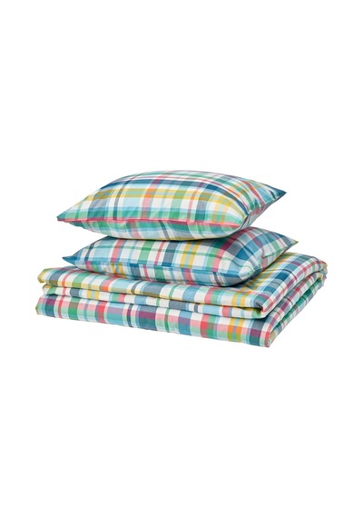 Ikea Höstgentıana Çift Kişilik Nevresim Takımı 220 X 240 Cm Sarı - Mavi - Beyaz - Yeşil Çok Renkli