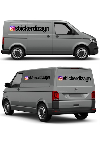 Kişiye Özel İnstagram Sticker 2 Adet - Sosyal Medya İnstagram Sticker - Araba Oto Araç Motosiklet Karavan Cam Sticker - 00926 60 Cm