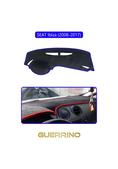 Seat Ibiza 2008-2017 Torpido Koruma Halısı Mavi Kenar