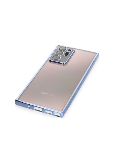 Samsung Galaxy  Uyumlu,  Note 20 Ultra Kılıf Razer Lensli Silikon - Açık Mavi