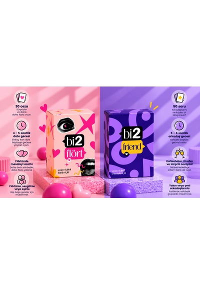 Bi2flört & Bi2friend Tanışma Ve Yakınlaşma Date Oyunu Arkadaş Kart Oyunu