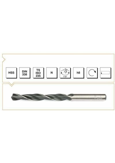 Mte Matkap Ucu 7.40 Mm Hss Dın 338 Rn