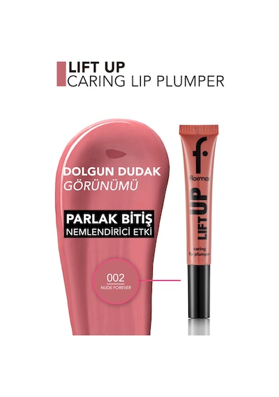 Flormar Lift Up Dolgun Görünüm Veren & Hyaluronik Asit Etkili Dudak Parlatıcısı 002 Nude Forever