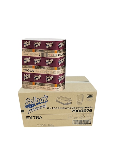 Selpak Professional Extra Z Katlı Dispenser Havlu 200'lü 36 Paket