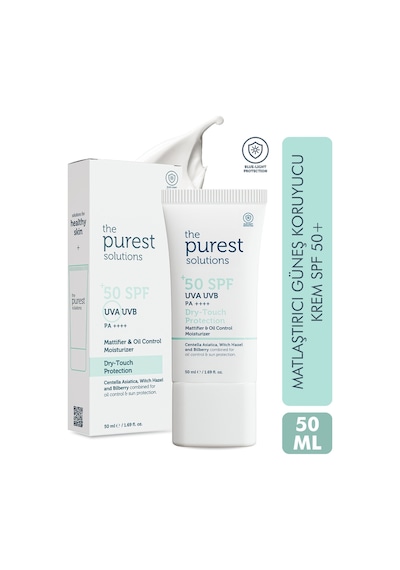 The Purest Solution Yağlı Ciltler İçin Mat Bitişli Güneş Kremi SPF50+ 50 ML