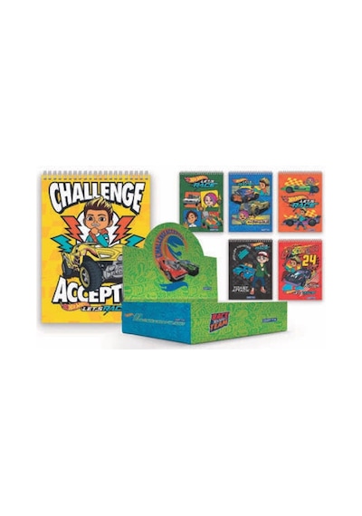 Gıpta Hot Wheels Bloknot 48'li Standlı Spiralli Karton Kapak A7 40 Yaprak