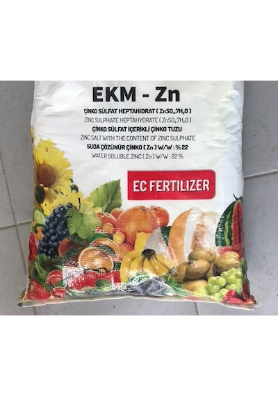Çinko Sülfat Gübresi (Çinko Sülfat Heptahidrat) Çinko Tuzu- 25 KG