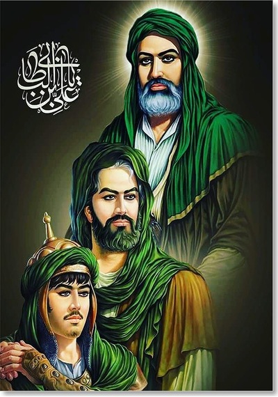 Cakasepetim Hz.ali İmam Hüsain Ve Oğlu Aliakber Görseli Ahşap Mdf Tablo