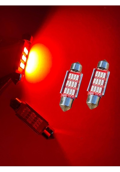 Sofit 12 Led 36mm Kırmızı