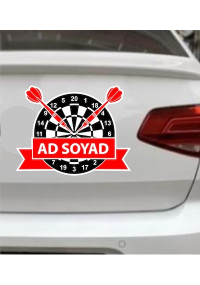 Kişiye Özel Dart Sticker - Yazı Isim Sticker - 00270 50x39 Cm
