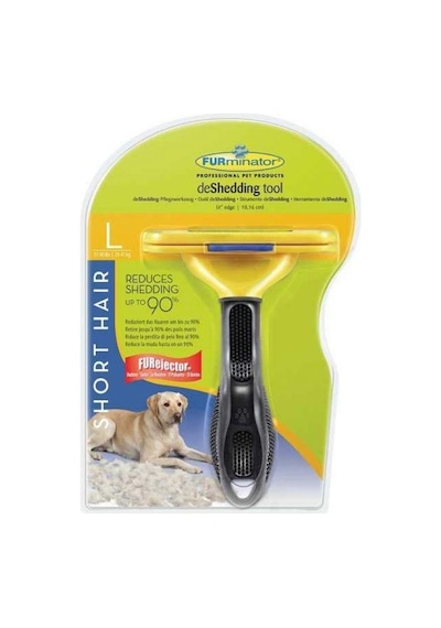 Furminator Short Hair Kısa Tüy Köpek Fırçası L Boy Sarı