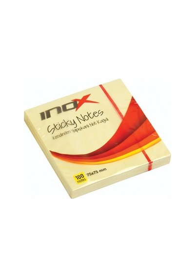 İnox 75 x 75 Yapışkanlı Not Kağıdı 100 Yp Sarı