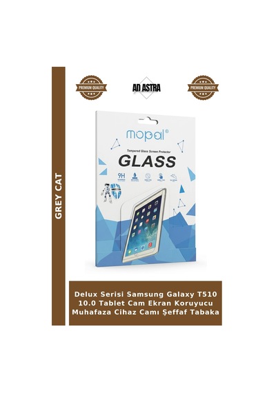 Delux Serisi Samsung Galaxy T510 10.0 Tablet Cam Ekran Koruyucu Muhafaza Cihaz Camı Şeffaf Tabaka