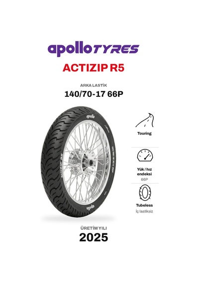 Apollo Actizip R5 140/70-17 Tubeless Arka Motosiklet Lastiği