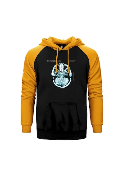 Breaking Benjamin Dear Agony Sarı Renk Reglan Kol Kapşonlu Sweatshirt Sarı