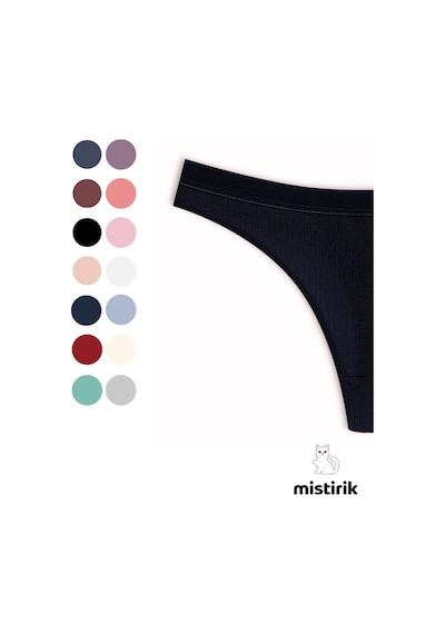 Mistirik Paulo Model Fitilli Esnek Kumaş String Tanga Siyah Renk Siyah